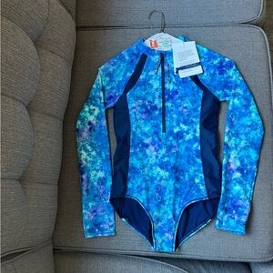ATHLETA Girl NWT long sleeve bathing suit / rash guard